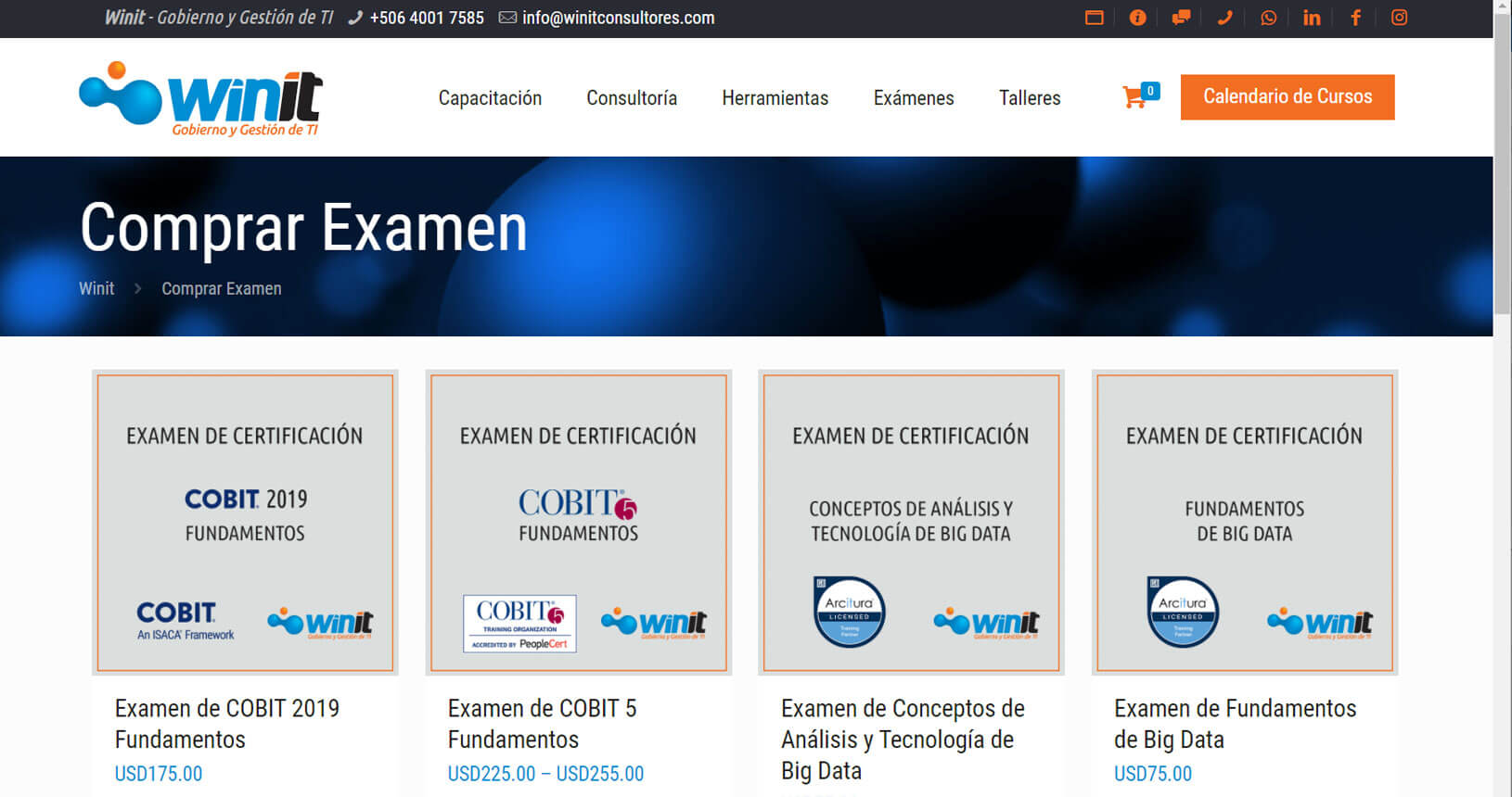 Winit exámenes y kits de estudio