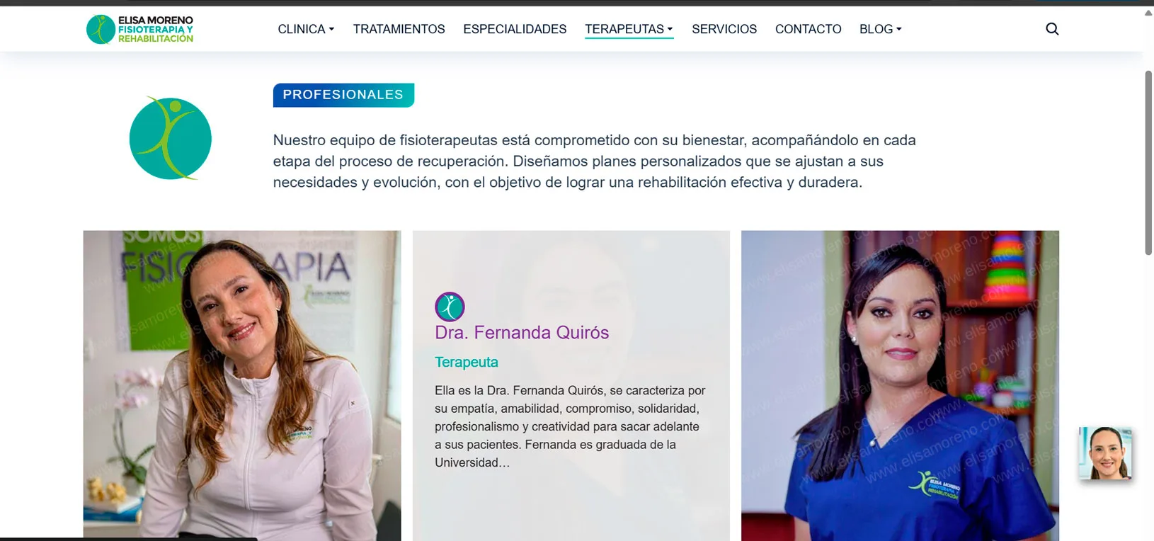 Elisa Moreno equipo