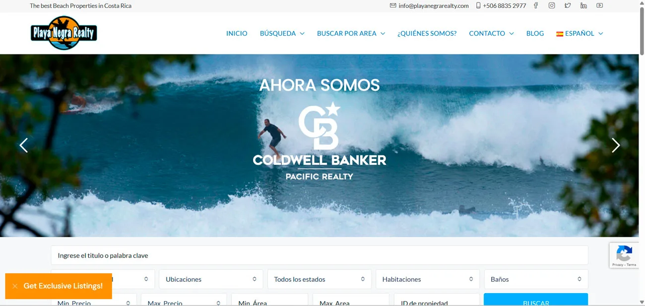 Playa Negra Realty inicio