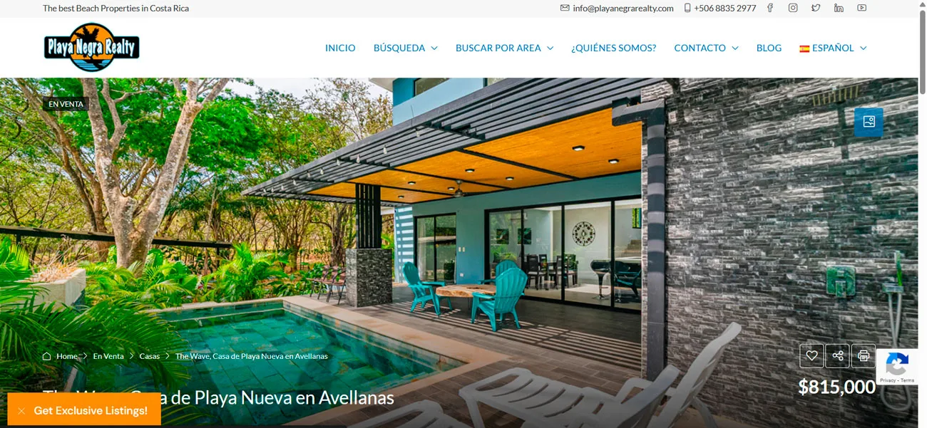 Playa Negra Realty propiedad